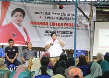 Antusiasme Warga Makroman Ikuti Agenda Sosialisasi Wawasan Kebangsaan Ananda Emira Moeis