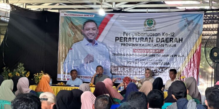 Seno Aji Kembali Lakukan Sosialisasi Tentang Penyelenggaraan Pelayanan Publik di Desa Perjiwa Kukar