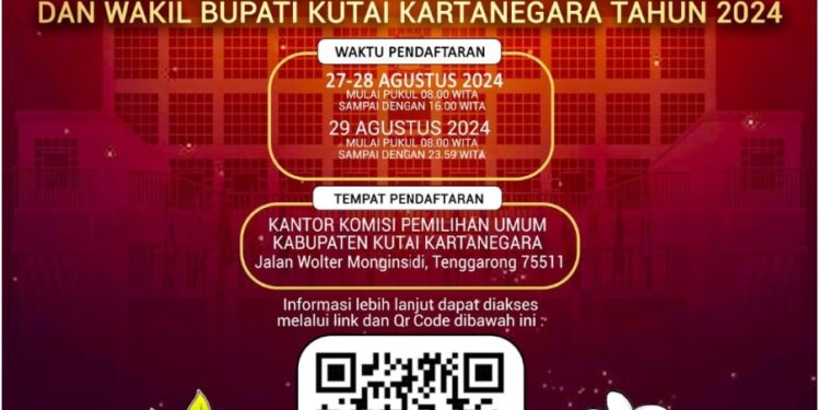 Pengumuman Pendaftaran Pasangan Calon Bupati Dan Wakil Bupati Kutai Kartanegara Tahun 2024