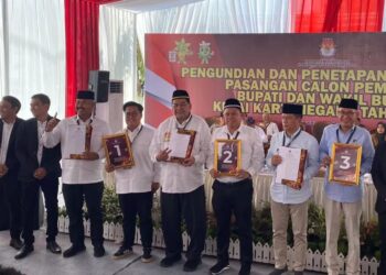 KPU Kukar Laksanakan Pengundian Nomor Urut Paslon Pada Pilkada 2024