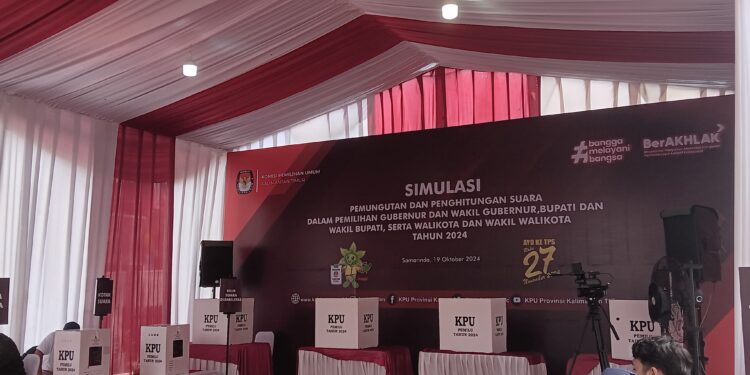 Mantapkan Persiapan Pilkada 2024, KPU Kaltim Gelar Simulasi Pemungutan Dan Penghitungan Suara