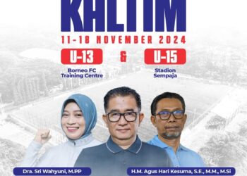 Wujud Pembinaan Atlet Sepakbola Sejak Usia Muda, Dispora Kaltim Gelar Kejuaraan Piala Gubernur