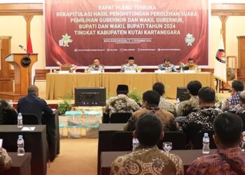 KPU Kukar Resmi Rampungkan Rapat Pleno Rekapitulasi Penghitungan Suara Pilkada di Kukar