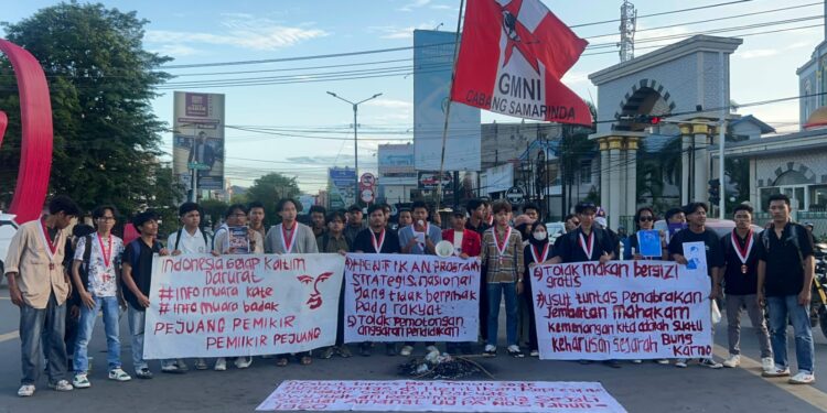 GMNI Samarinda Gelar Aksi Demonstrasi, Sampaikan Tujuh Poin Tuntutan