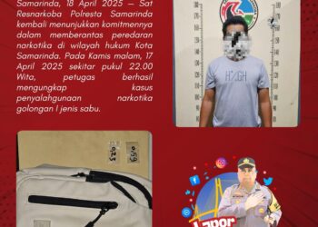 Polresta Samarinda Ungkap Peredaran Narkotika, Amankan Tersangka dan Barang Bukti Sabu