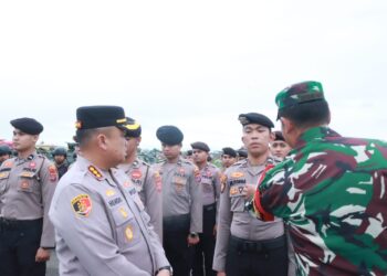 Apel Kesiapan Pengamanan VVIP Sambut Kunjungan Ibu Wapres RI di Samarinda