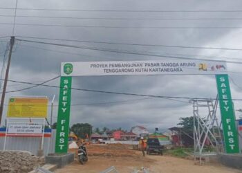 Pembangunan Pasar Tangga Arung Digenjot, Dinas PU Kukar Pastikan Kualitas dan Ketepatan Waktu Terjaga