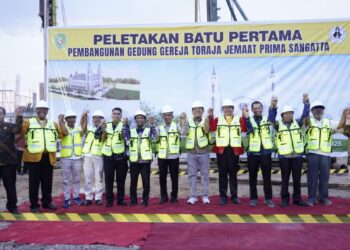 Peletakan Batu Pertama Gereja Toraja Jemaat Prima Sangatta Jadi Simbol Toleransi