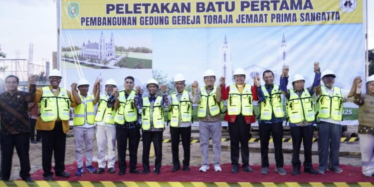 Peletakan Batu Pertama Gereja Toraja Jemaat Prima Sangatta Jadi Simbol Toleransi