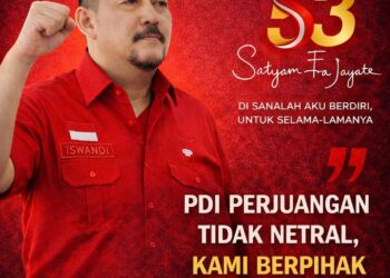 HUT PDI Perjuangan Jadi Momentum Refleksi, Iswandi Tegaskan Partai Tetap Solid Usai Pemilu 2024
