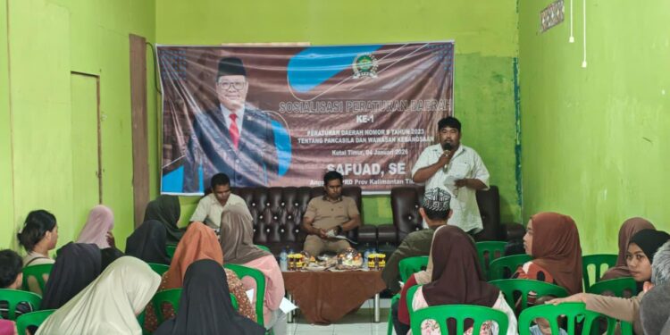 Perkuat Nilai Kebangsaan, Safuad Sosialisasikan Perda Pendidikan Pancasila di Sangatta Utara