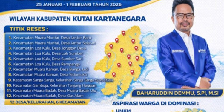 Sepekan Menyusuri Aspirasi Warga, Baharuddin Demmu Tuntaskan Reses 12 Titik di Kukar