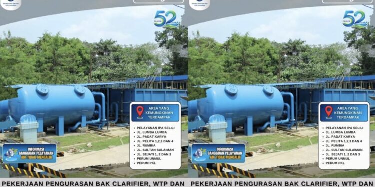 Rabu 19 Agustus, Sejumlah Wilayah Samarinda Berpotensi Alami Gangguan Air Bersih