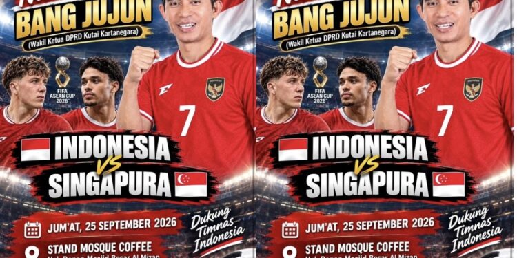 Dukung Timnas, Wakil Ketua DPRD Kukar Junadi Gelar Nobar Indonesia vs Singapura di Loa Kulu